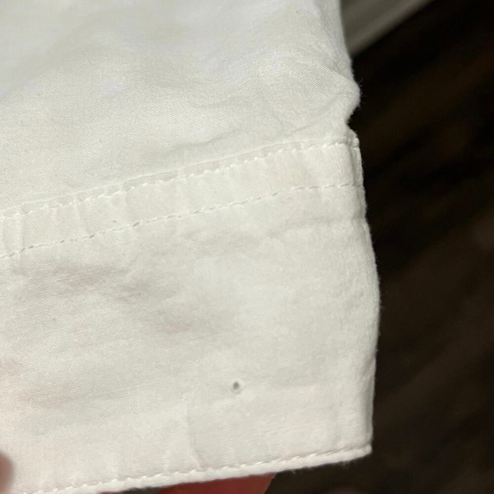 Anthropologie Isabella Sinclair White Embroidered Lace Blouse Button Up Boho M - Picture 10 of 11